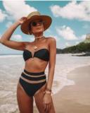 High Quality Women Mesh High Waist Women Swimsuit Swimsuits 918899