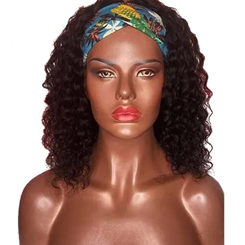 Headband Wig Half Cover Small Curly Hair Wigs