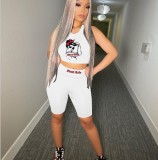 Women's Cartoon Letter Printed Bodysuits Bodysuit Outfit Outfits B832536