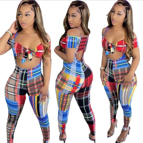 Women's Printed Sexy 2 Piece Bodysuits Bodysuit Outfit Outfits OL604859