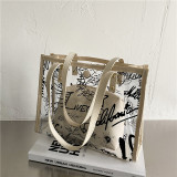 Fashion Large Capacity Letter Jelly Portable Shoulder Handbags 15223344