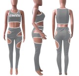 Women's Letter Printed Bodysuits Bodysuit Outfit Outfits NK22031