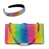 Women's Clutch Bag Purses and Handbags Rainbow Diamond Handband