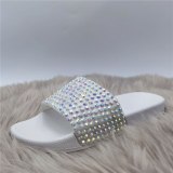 Summer Women's Bling Rhinestone Slippers Diamond Slides And Headband HH01526
