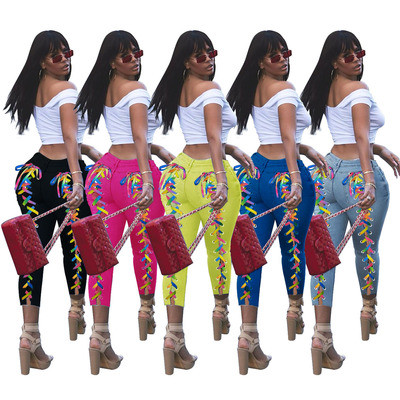 New Style Women's Fashion High Waist Jeans Pant Pants X112738