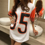 Sexy DJ Hip-Hop Collar Dance T-Shirt Top Tops 8596#