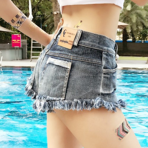 Summer Women Beach Jeans Short Shorts 81324#
