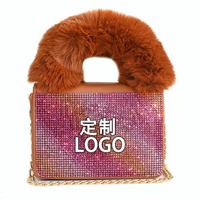 New Full Diamond Plush Women's Handbags PS-813142