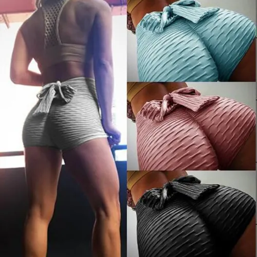 Women Sports Shorts Summer Running Sexy Leggings High Waist Short Pants 00314