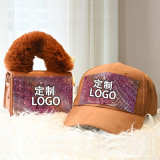 New Full Diamond Plush Women's Handbags Hats PS-813142