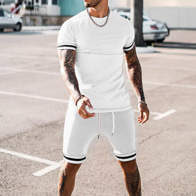 Men's Summer Stitching Short-Sleeve Bodysuits Bodysuit Outfit Outfits 880213#
