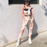 Women High Waist Tie Dye Stacked Pant Pants AL886677