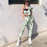 Women High Waist Tie Dye Stacked Pant Pants AL886677