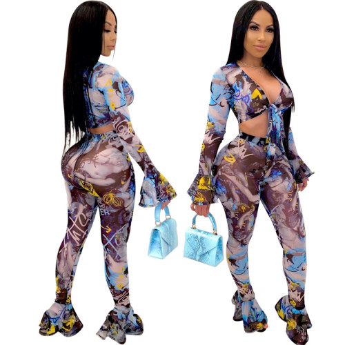Women Sexy Printing Bodysuits Bodysuit Outfit Outfits K966374