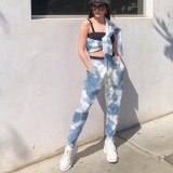 Women High Waist Tie Dye Stacked Pant Pants AL886677