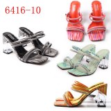 Sexy Summer Beach Ladies Slides Female Sandals Crystal High Heels 6416-1021