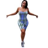 Sexy Plaid Printed Bodysuits Bodysuit Outfit Outfits ALS02435