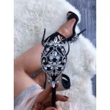 Women Diamond Rhinestone Sexy Crystal Pumps Thin Heels Sandals 9389-67