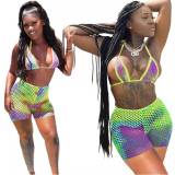 Fashion Sext Tie Dye Bikini 3 Piece Swimsuit Swimsuits ALS25566