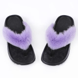 Fashion Real Rex Rabbit Fur Slipper Slippers Slide Slides HY-ZTTMRZTX