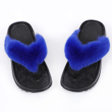 Fashion Real Rex Rabbit Fur Slipper Slippers Slide Slides HY-ZTTMRZTX