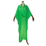 Women's Rhinestone Beaded  Real Silk Satin Dress Dresses With Scarf S807283