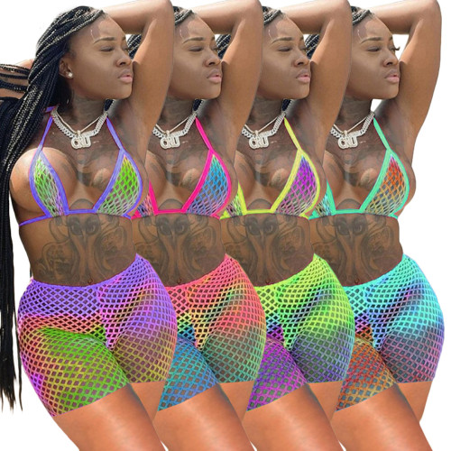 Fashion Sext Tie Dye Bikini 3 Piece Swimsuit Swimsuits ALS25566
