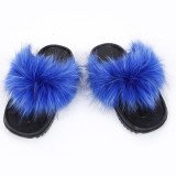 Fashion Faux Raccoon Fur Slipper Slippers Slide Slides