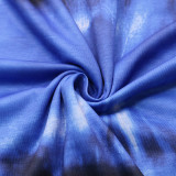 wholesale Tie Dye Printed  Sexy round-necked low-cut Halter women dresses plus size dress 851728