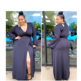 New Arrival Sexy Elegant Plus Size African Slit Women Dress  Plus Size  Casual Dress African Print Dresses  1189910