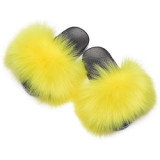 Faux Fox Fur Children Slipper Slippers Slides Slide TX-01021