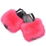 Fashion Faux Fur Slipper Slippers Slide Slides TX-01324