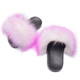 Children's/Kids Faux Fox Fur Slipper Slippers Slides Slide TX-03748
