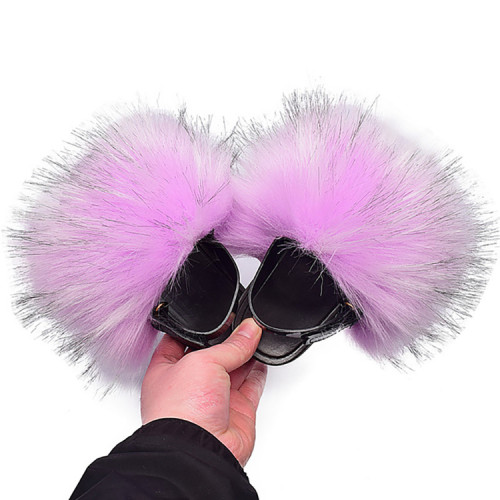 Fashion Faux Fur Slipper Slippers Slide Slides TX-01324