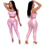 Hot sell summer fashion vest top long trousers casual sports two piece set women clothing  8493104