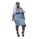 Hot Style Spot Multiple Lotus Leaf Sexy Knitted Plover Party Dresses YF111728