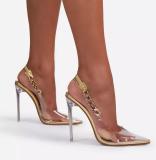 Women Pumps Crystal High Heels Outside Party Sandals 26910-910