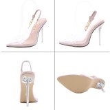 Women Pumps Crystal High Heels Outside Party Sandals 26910-910