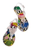 Fashion Snake Stripe Diamond Sandals