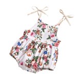 Baby Girls Floral Print Romper Sleeveless Bodysuits Bodysuit Outfit Outfits