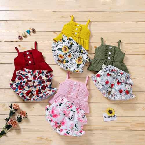 Kids Flower 2 Piece Bodysuits Bodysuit Outfit Outfits