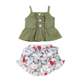 Kids Flower 2 Piece Bodysuits Bodysuit Outfit Outfits
