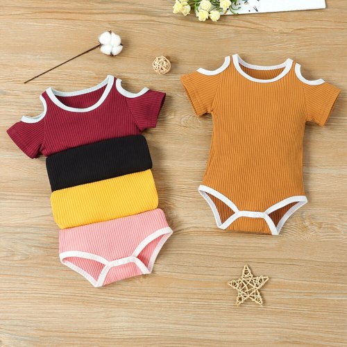 Children's One-Piece Short-Sleeved Triangle Romper Bodysuits Bodysuit Outfit Outfits
