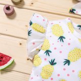 Baby Short Sleeve Pineapple Print Bodysuits Bodysuit Outfit Outfits