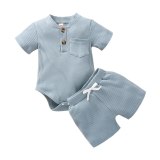 2Pcs Unisex Baby Boys Girls Summer Bodysuits Bodysuit Outfit Outfits