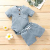 2Pcs Unisex Baby Boys Girls Summer Bodysuits Bodysuit Outfit Outfits
