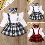Kids Baby Girls Long Sleeve Lace 3 Piece Bodysuits Bodysuit Outfit Outfits Y1324