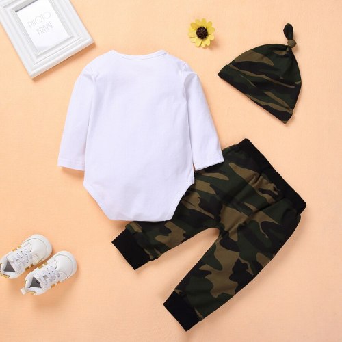 Boy's Camouflage 3-Piece Bodysuits Bodysuit Outfit Outfits