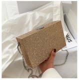 Fashion Small Square Packs Star Sequin Wallet Ladies Chain Party Shoulder Handbags 138091