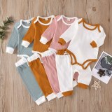 Baby Boys Girls Knitted Long Sleeve Bodysuits Bodysuit Outfit Outfits L26172